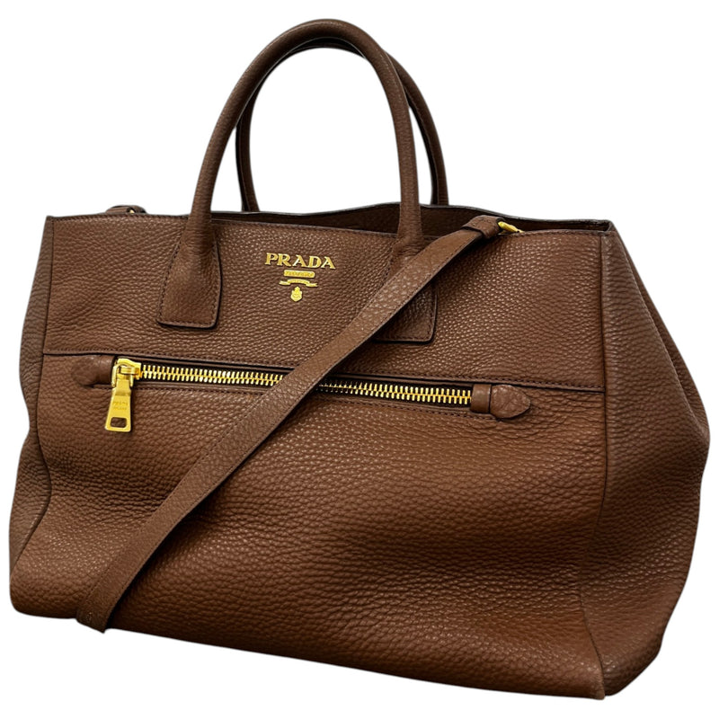 Women's Vitello Daino Handbag Brown