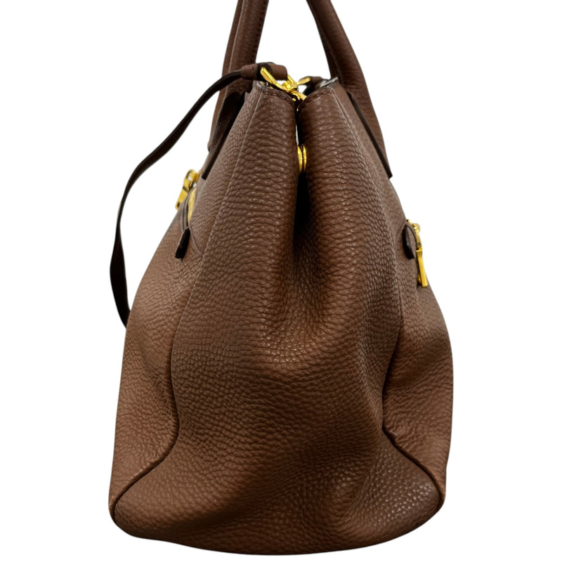 Women's Vitello Daino Handbag Brown