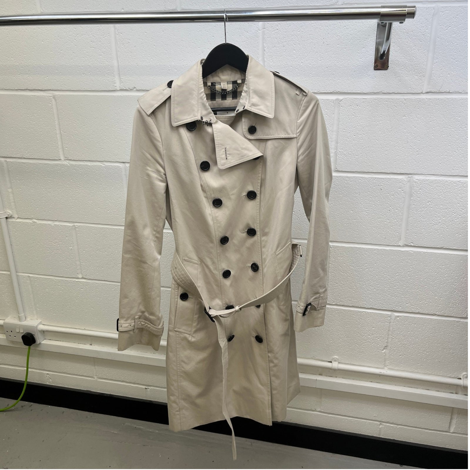 Women's Classic Trench Down Jacket Beige Size M / UK 10 - Photo 10