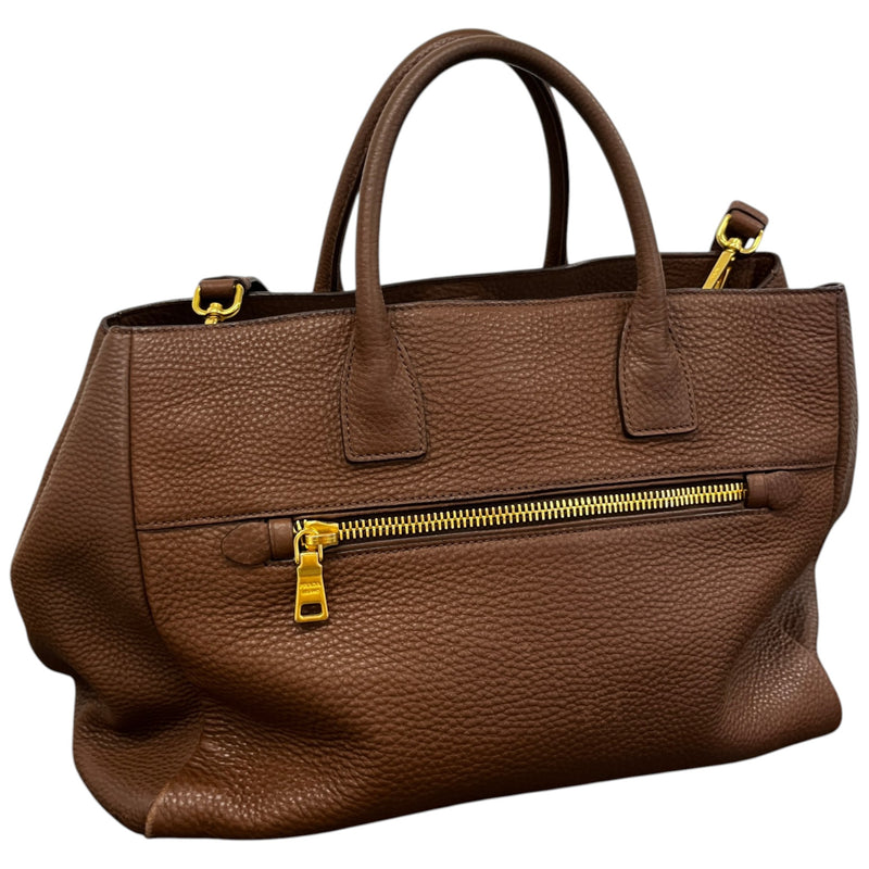 Women's Vitello Daino Handbag Brown