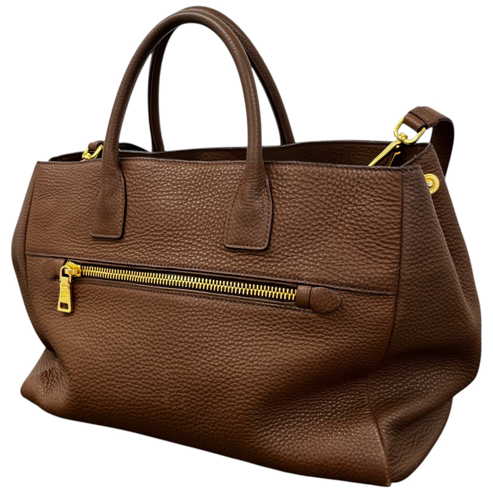 Women's Vitello Daino Handbag Brown - Photo 9