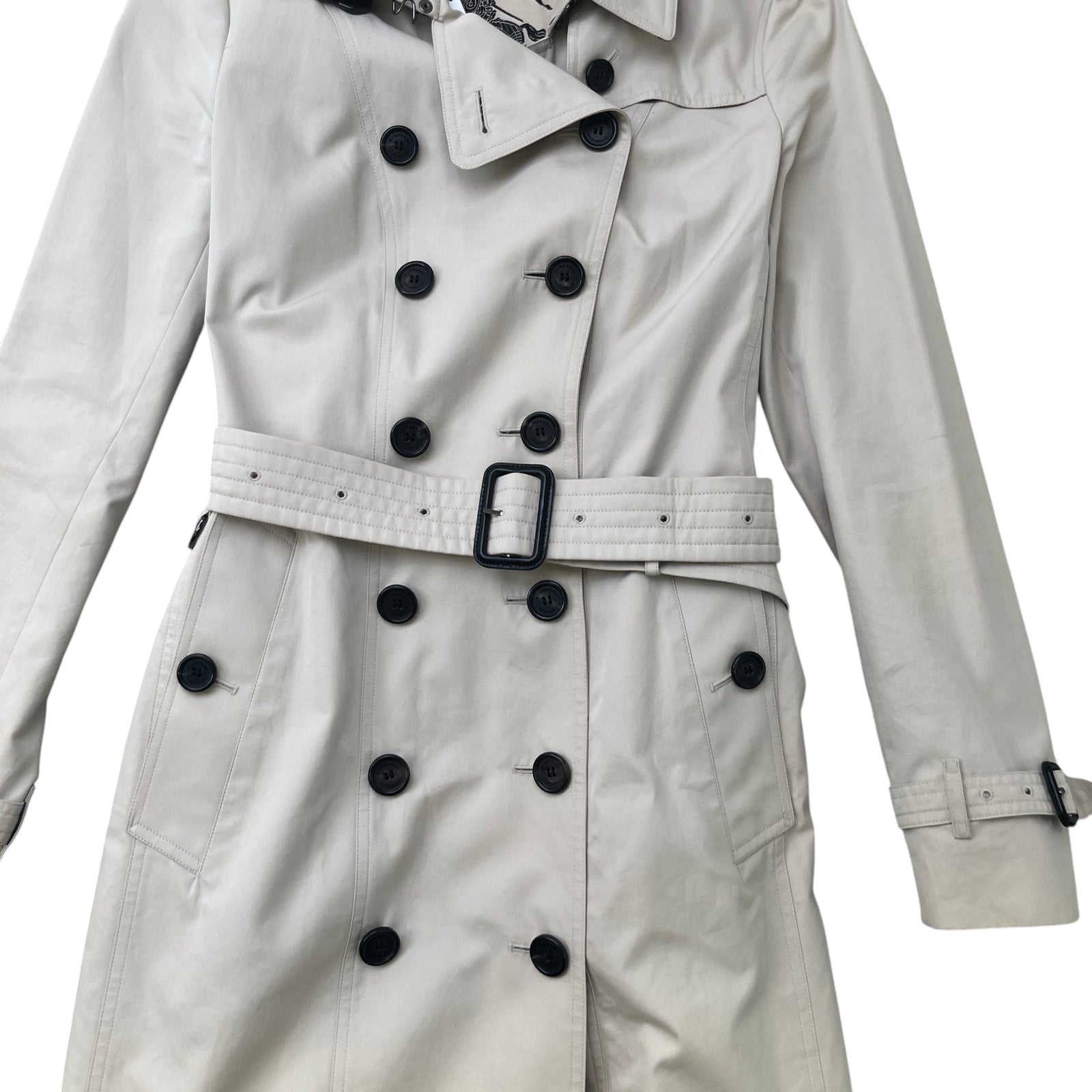 Women's Classic Trench Down Jacket Beige Size M / UK 10 - Photo 5