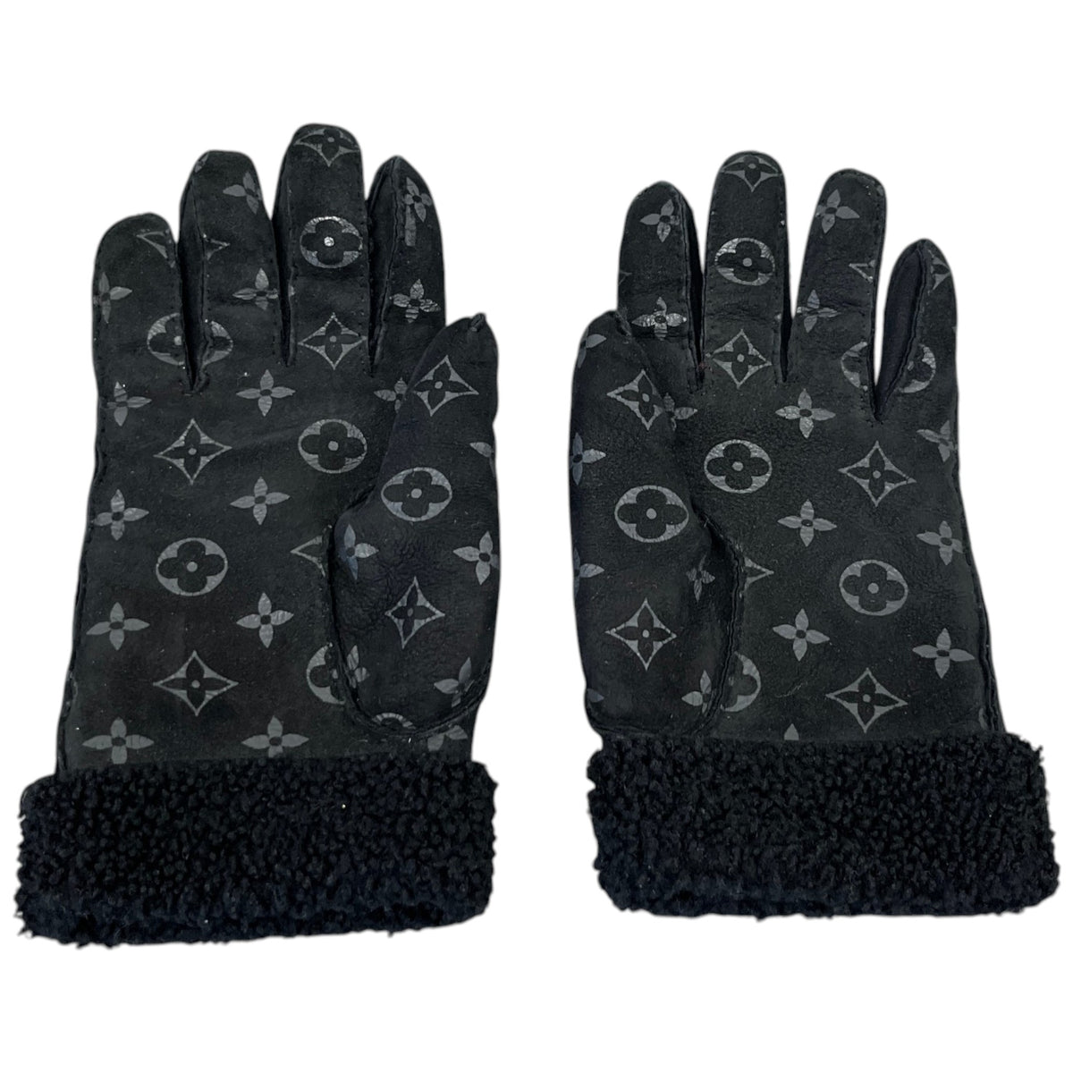 Women's Monogram Gloves Black - Photo 1
