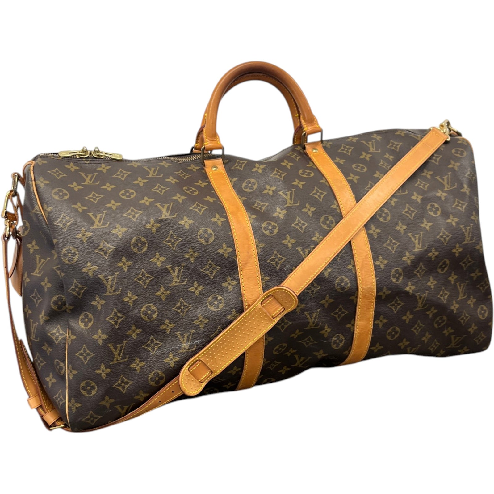 Men's Monogram Keepall 60 Travel Bag Brown - Photo 4