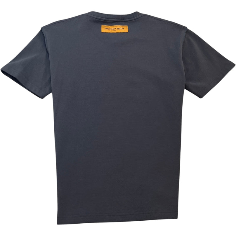 Men's Vegetal Lace Embroidery T-Shirt Grey Size S
