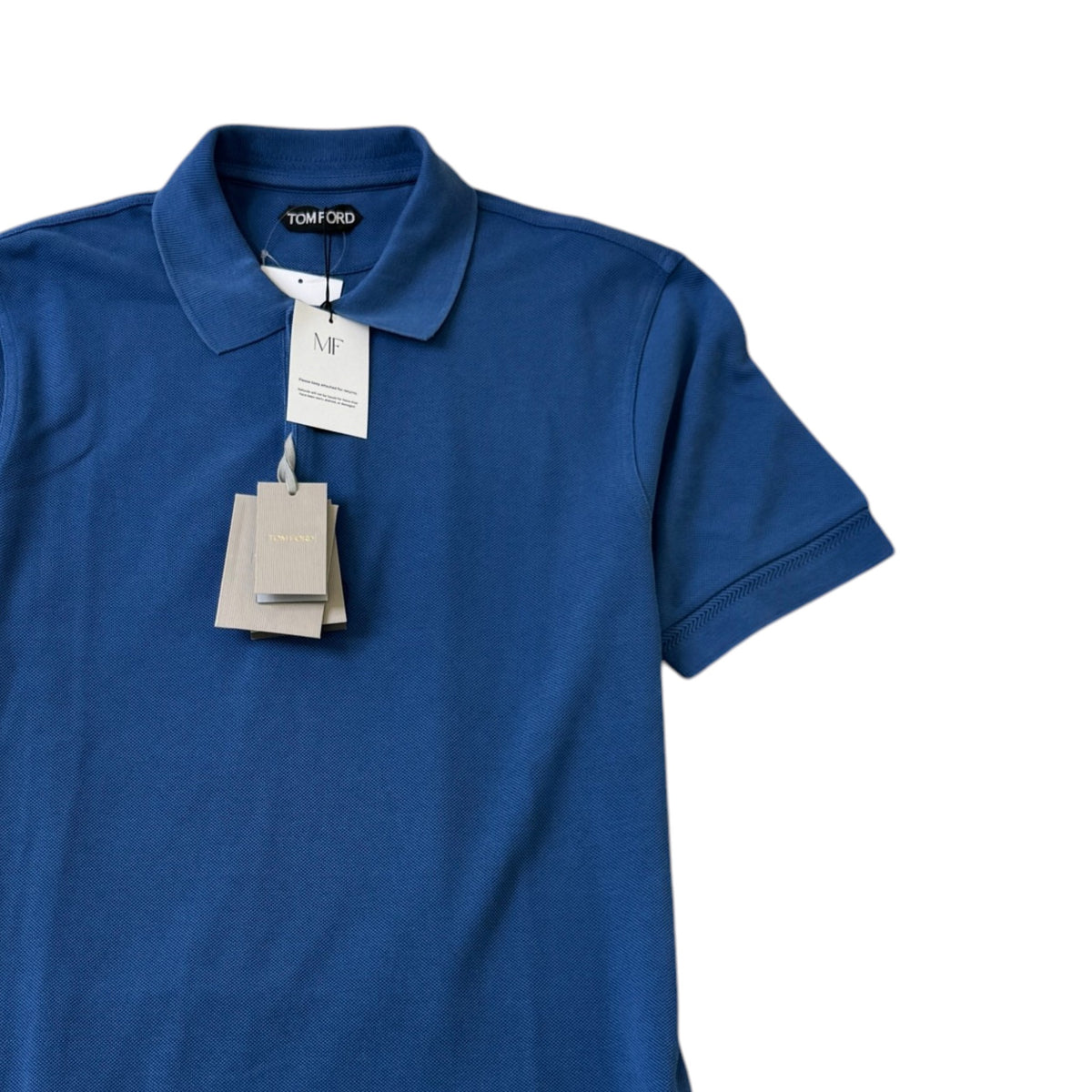 Men's Embroidered Logo Polo Shirt Blue Size M - Photo 2
