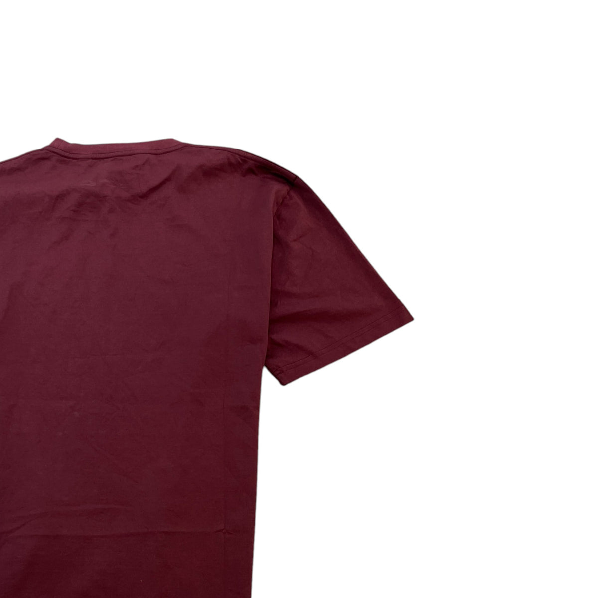 Men's Embroidered Logo T-Shirt Burgundy Size L - Photo 4