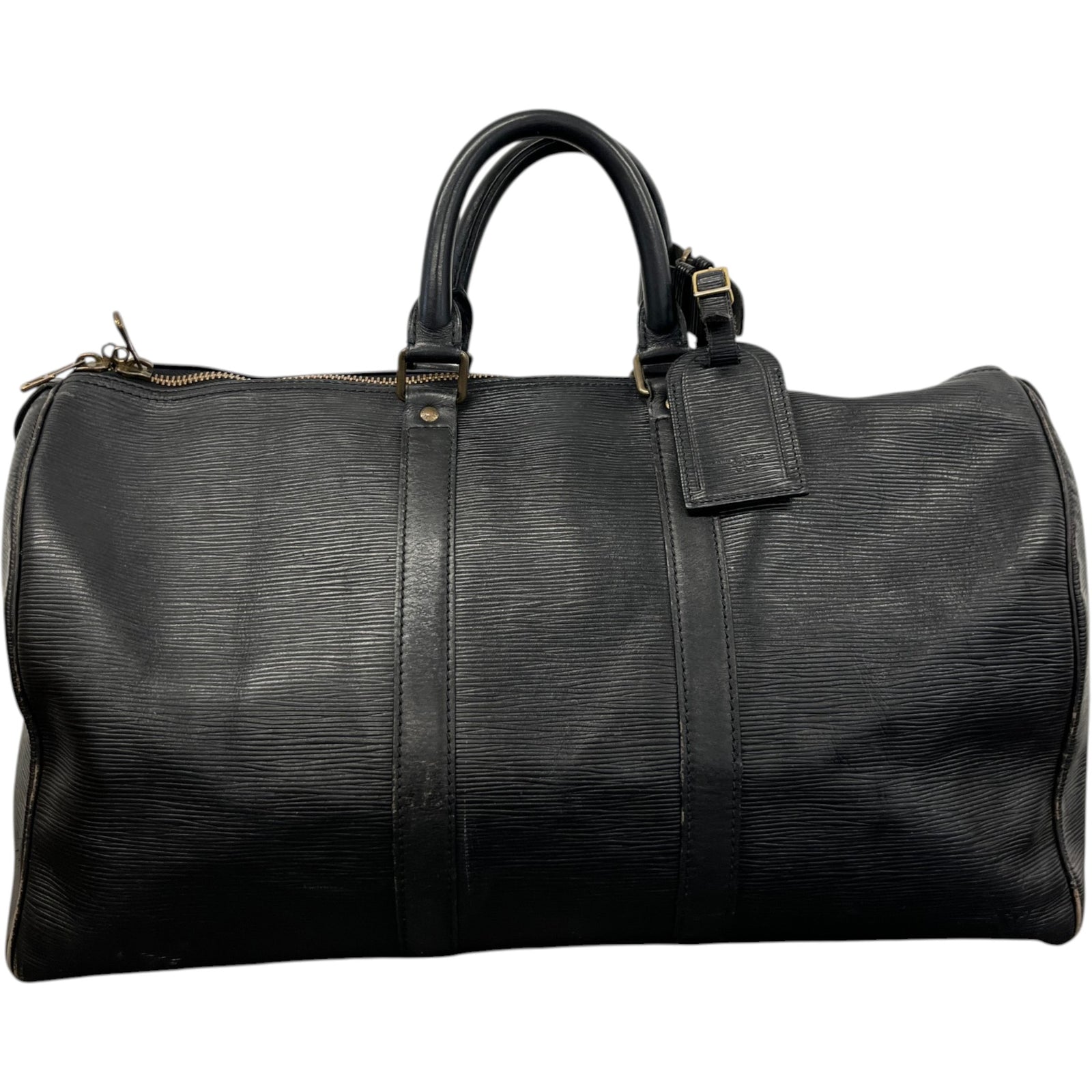 Men's Epi Leather Keepall Bag Black - Photo 1