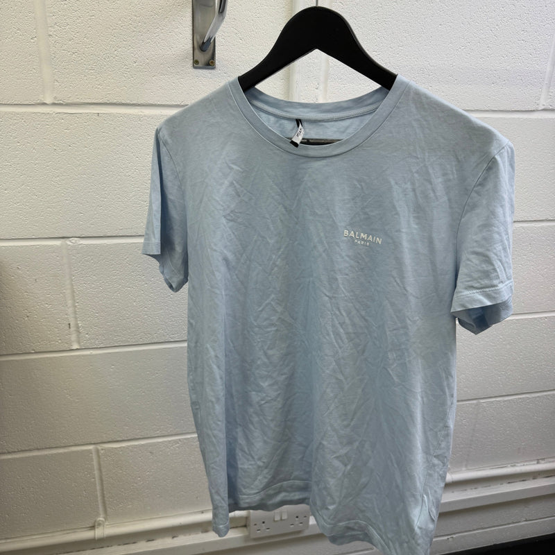 Men's Classic Fit Flock T-Shirt Blue Size M