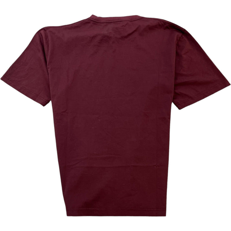 Men's Embroidered Logo T-Shirt Burgundy Size L