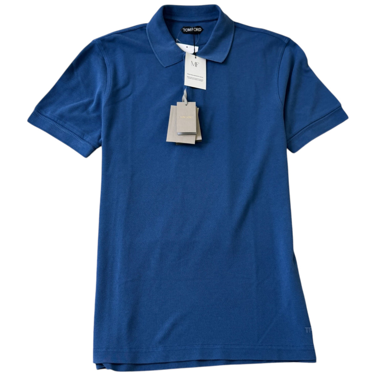 Men's Embroidered Logo Polo Shirt Blue Size M - Photo 1