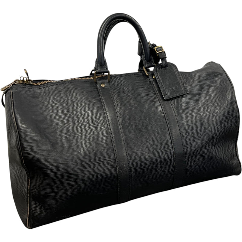 Men's Epi Leather Keepall Bag Black