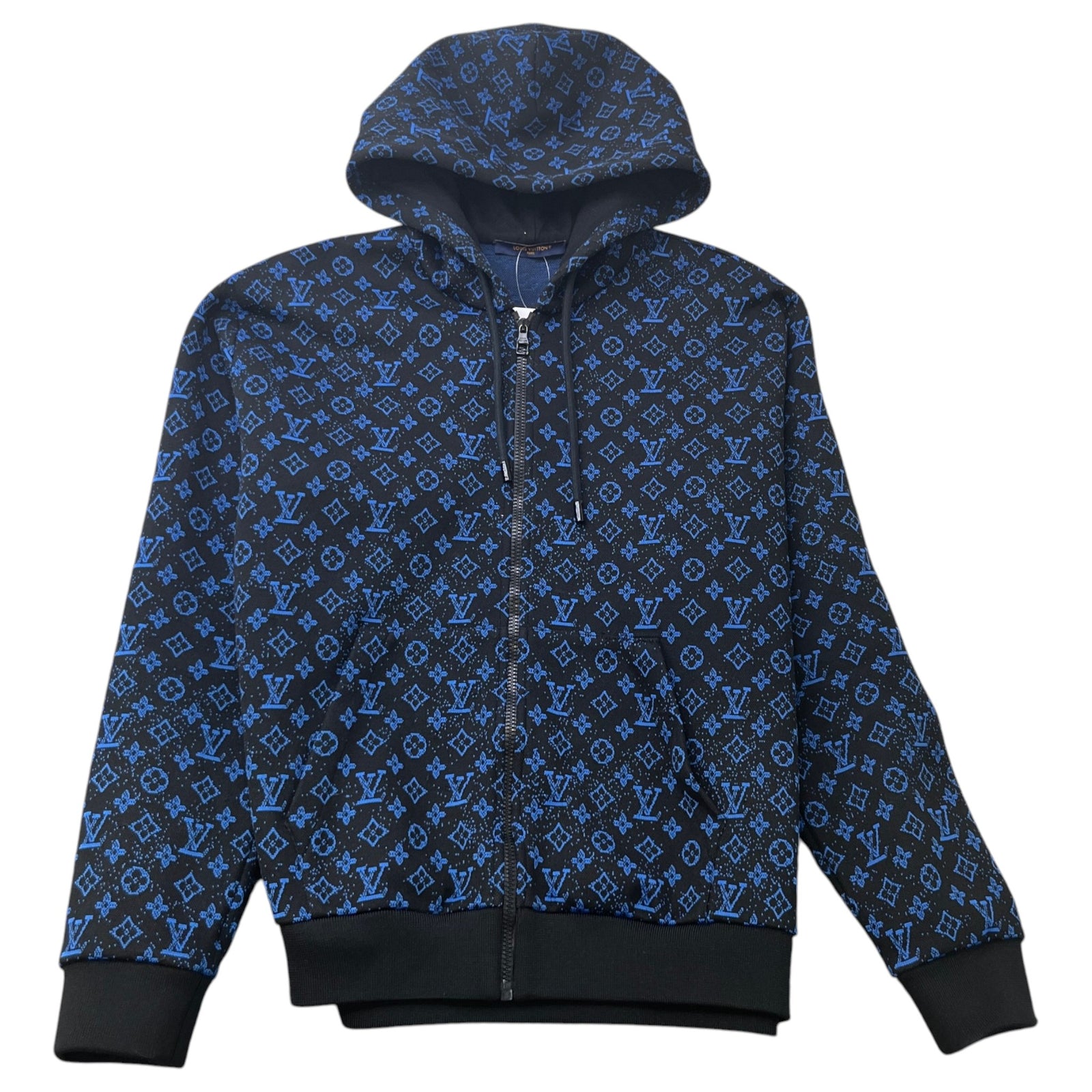 Men's Monogram Zip Up Hoodie Black Size XL - Photo 1