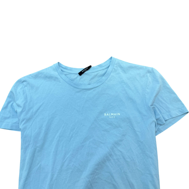 Men's Classic Fit Flock T-Shirt Blue Size M