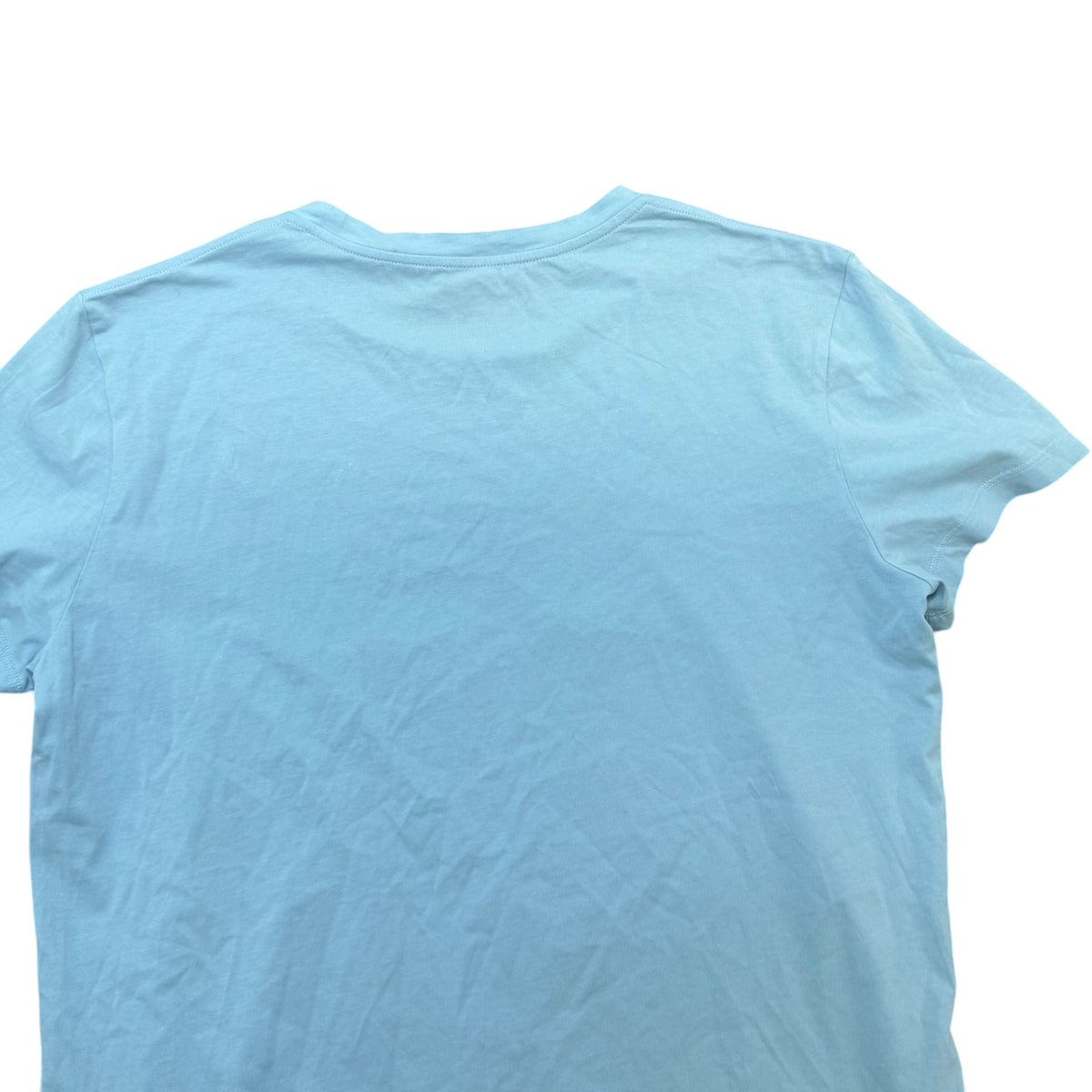 Men's Classic Fit Flock T-Shirt Blue Size M - Photo 4