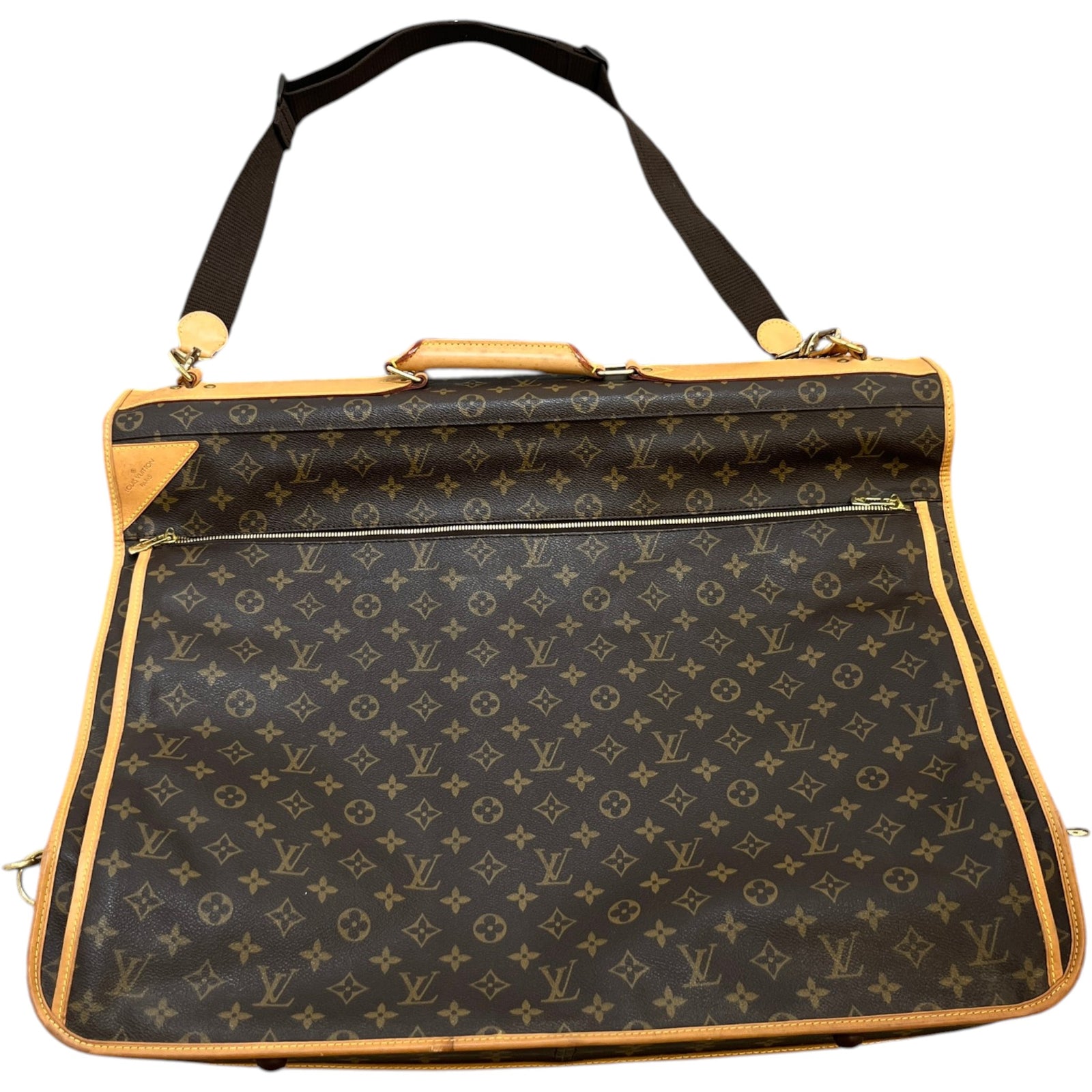 Men's Monogram Garment Carrier Travel Bag Brown - Photo 2