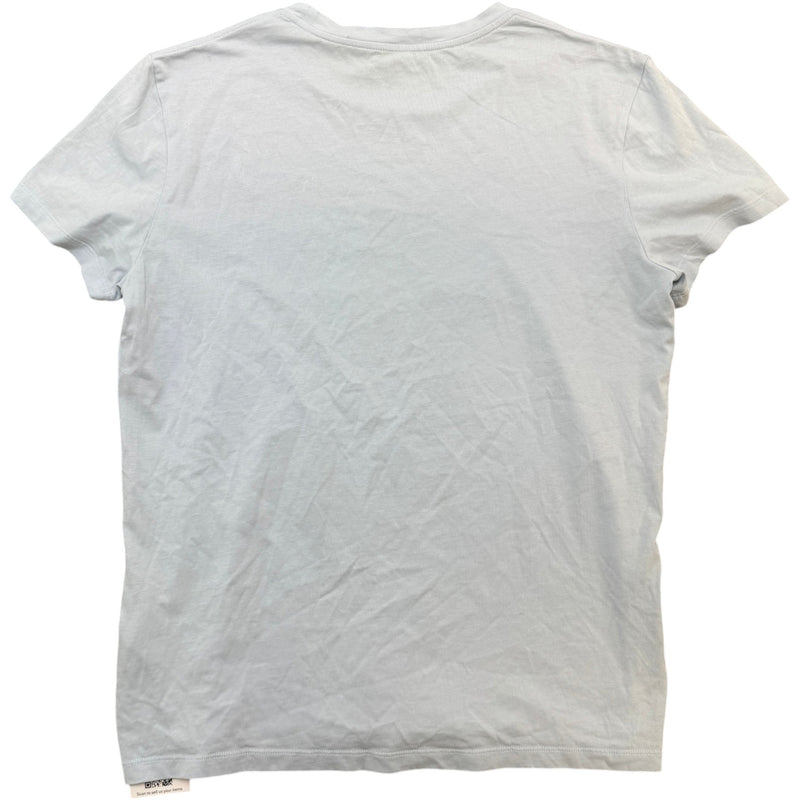Men's Classic Fit Flock T-Shirt Blue Size M