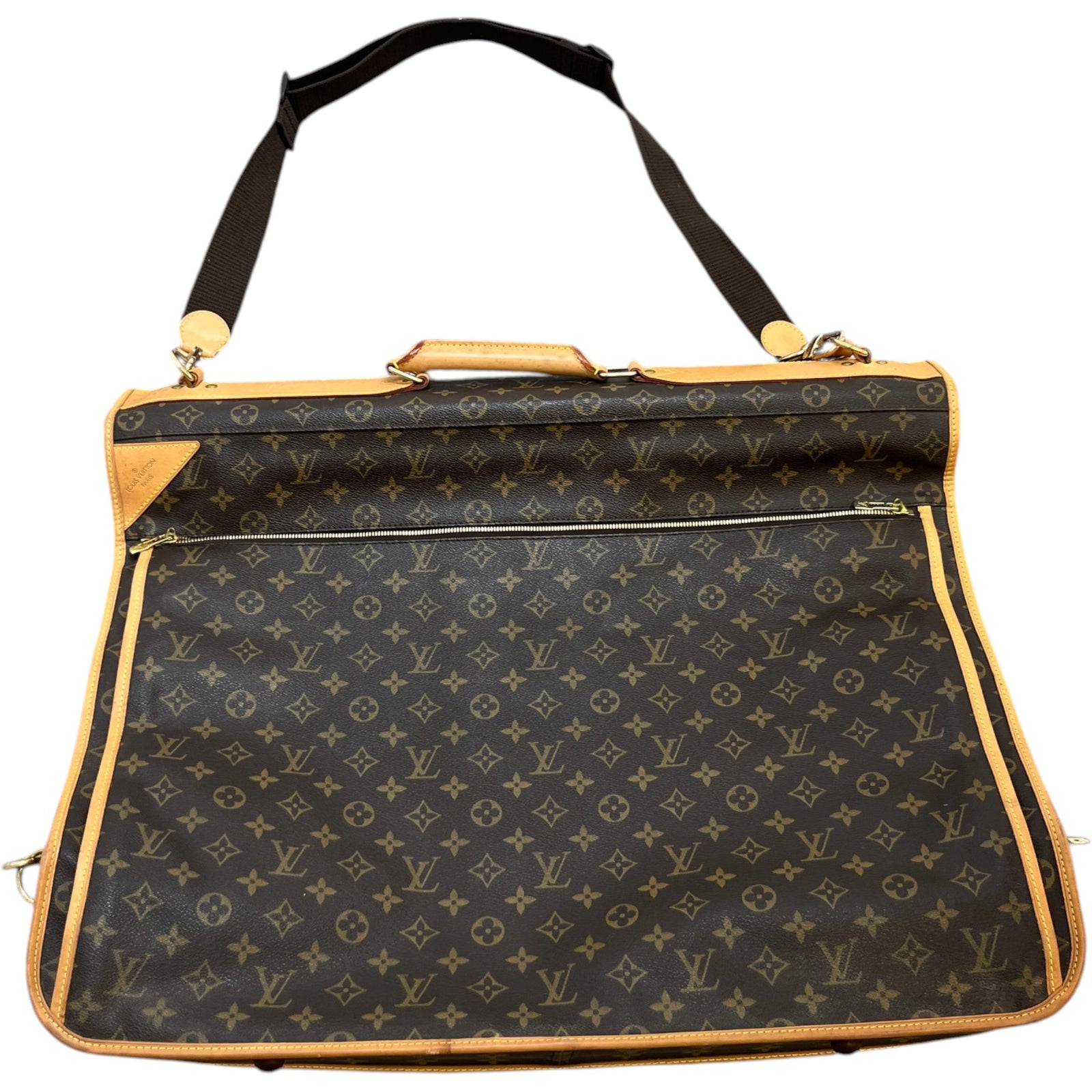Men's Monogram Garment Carrier Travel Bag Brown - Photo 5