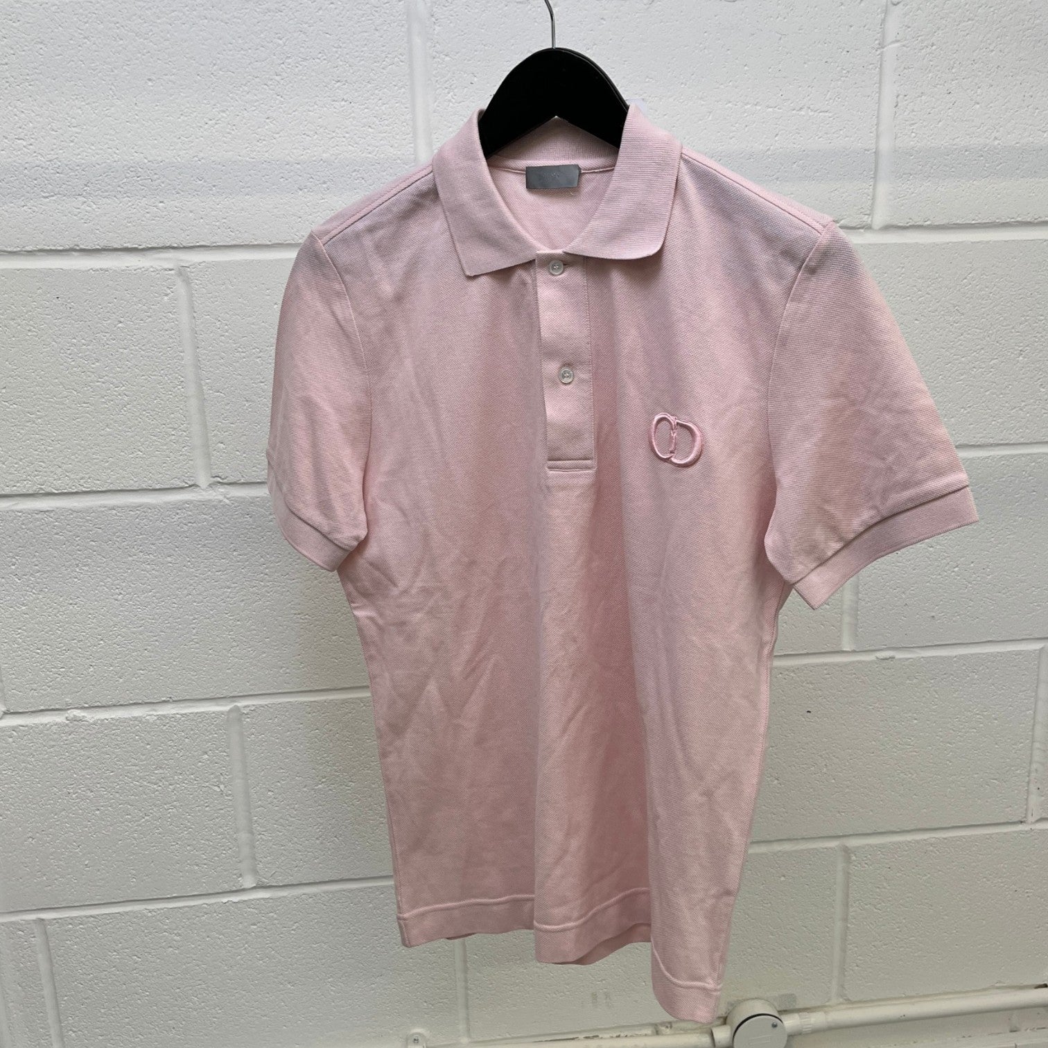 Men's Embroidered Cd Logo Polo Shirt Pink Size XS - Photo 8