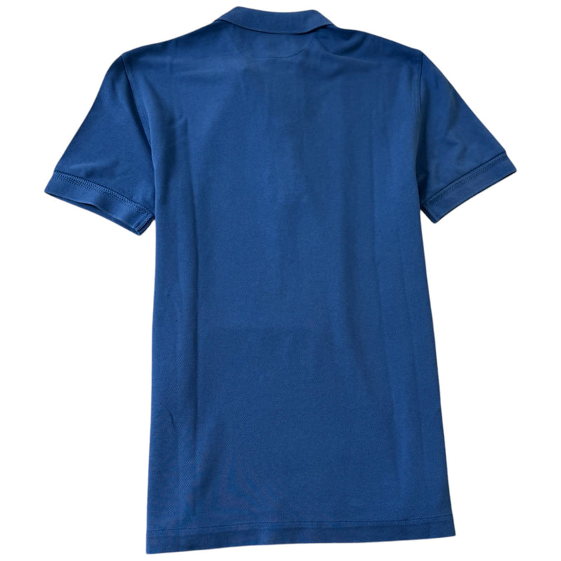 Men's Embroidered Logo Polo Shirt Blue Size M