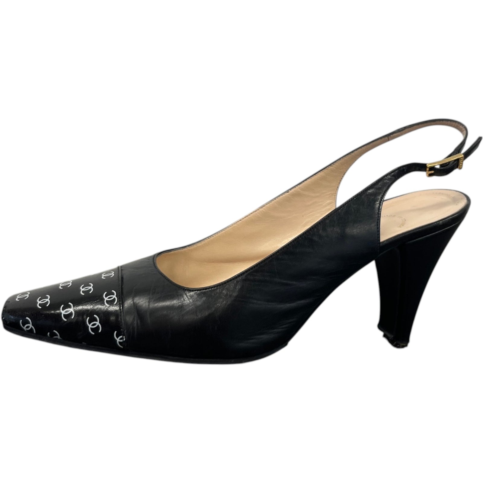 Women's Monogram Toe Cap Mules Black Size EU 37.5 / UK 4.5 - Photo 5