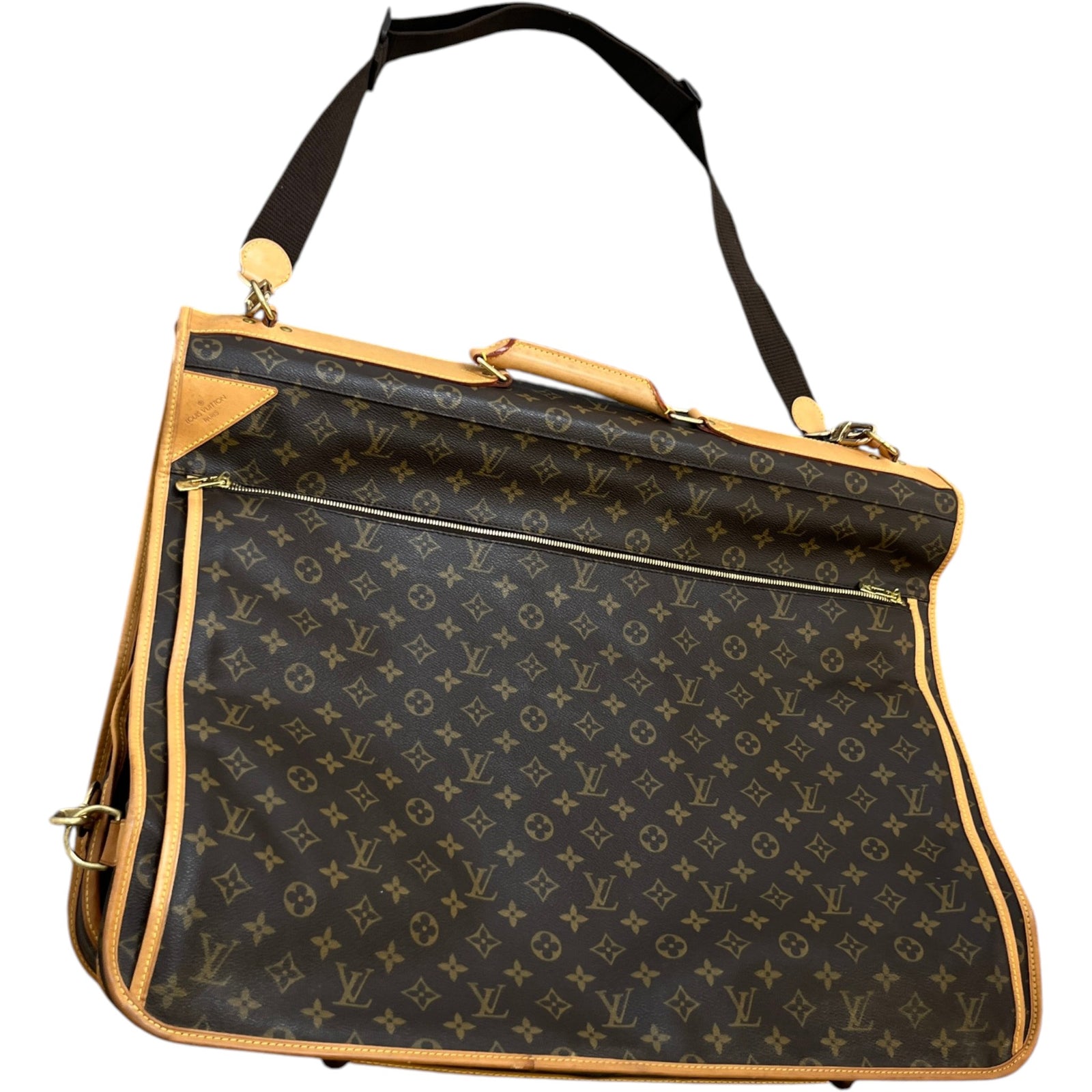 Men's Monogram Garment Carrier Travel Bag Brown - Photo 9