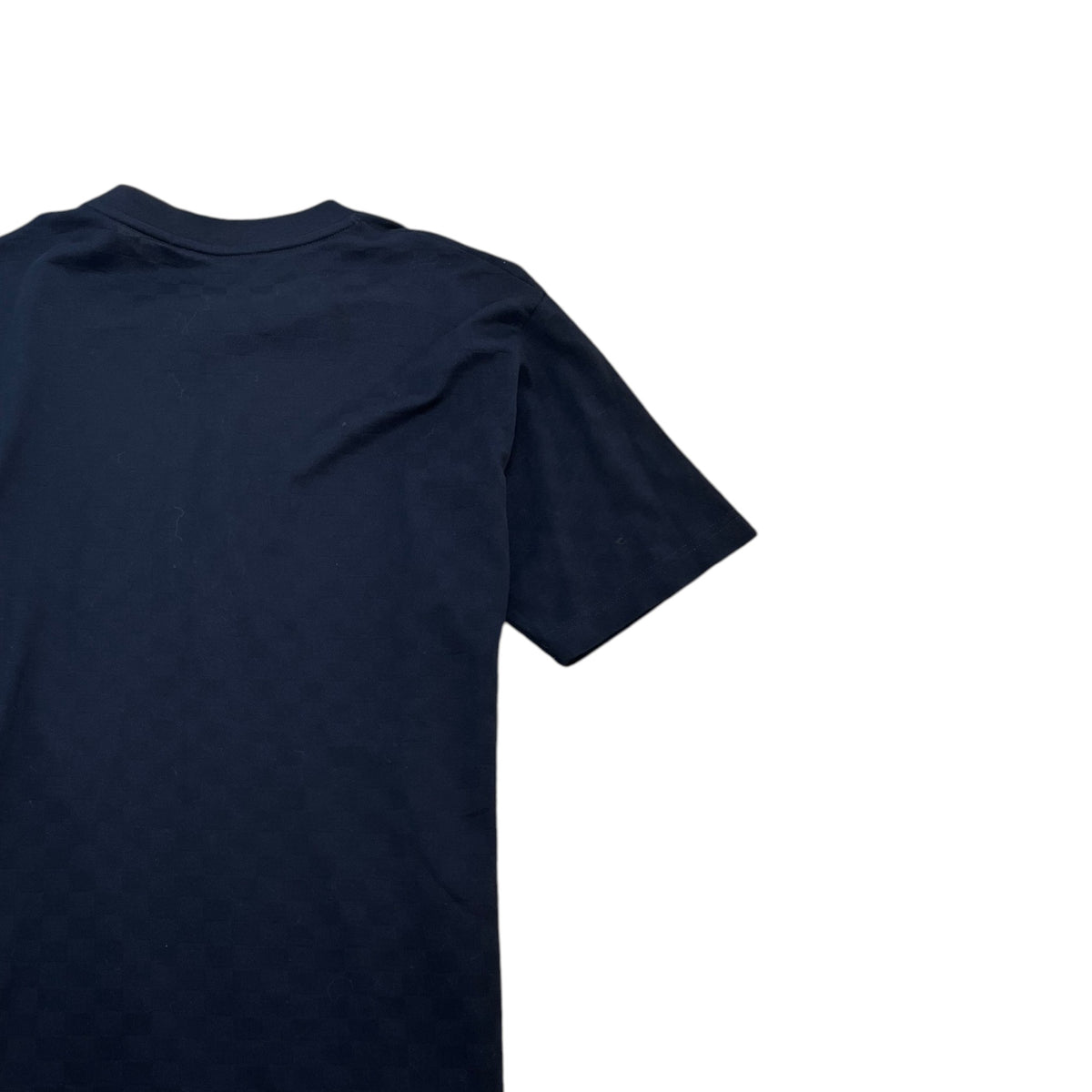 Men's Damier Embroidered Logo T-Shirt Navy Size XL - Photo 4