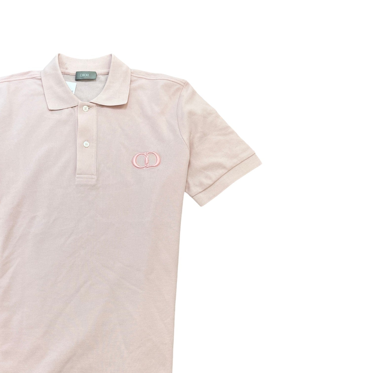 Men's Embroidered Cd Logo Polo Shirt Pink Size XS - Photo 3