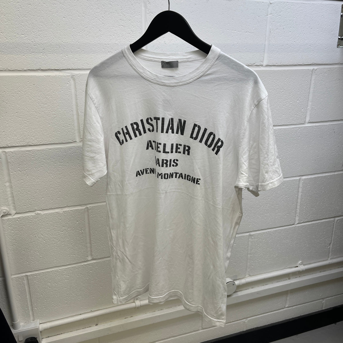 Men's Logo Print T-Shirt White Size L - Photo 7