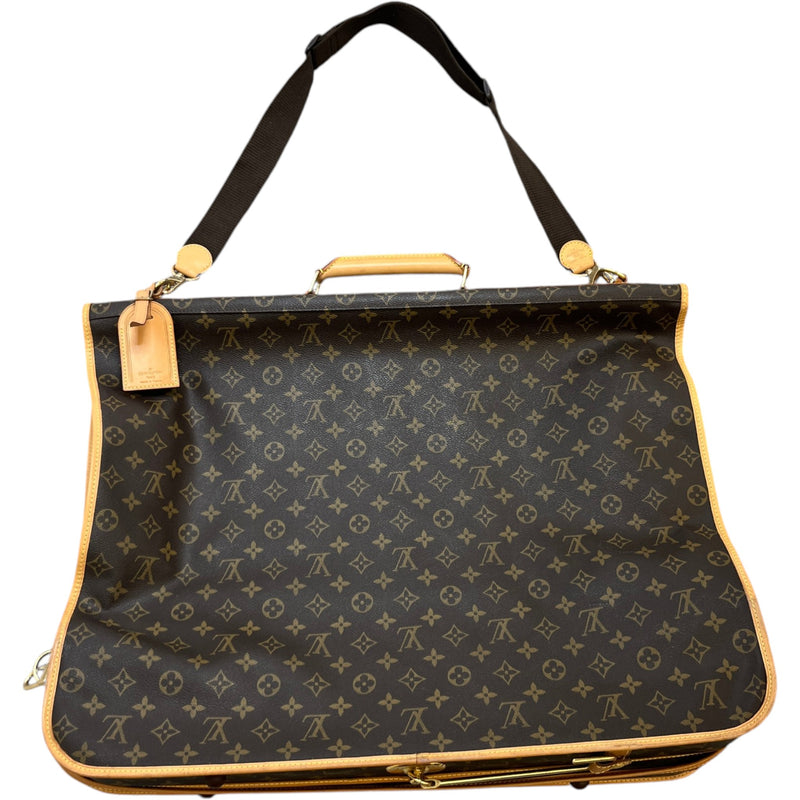 Men's Monogram Garment Carrier Travel Bag Brown