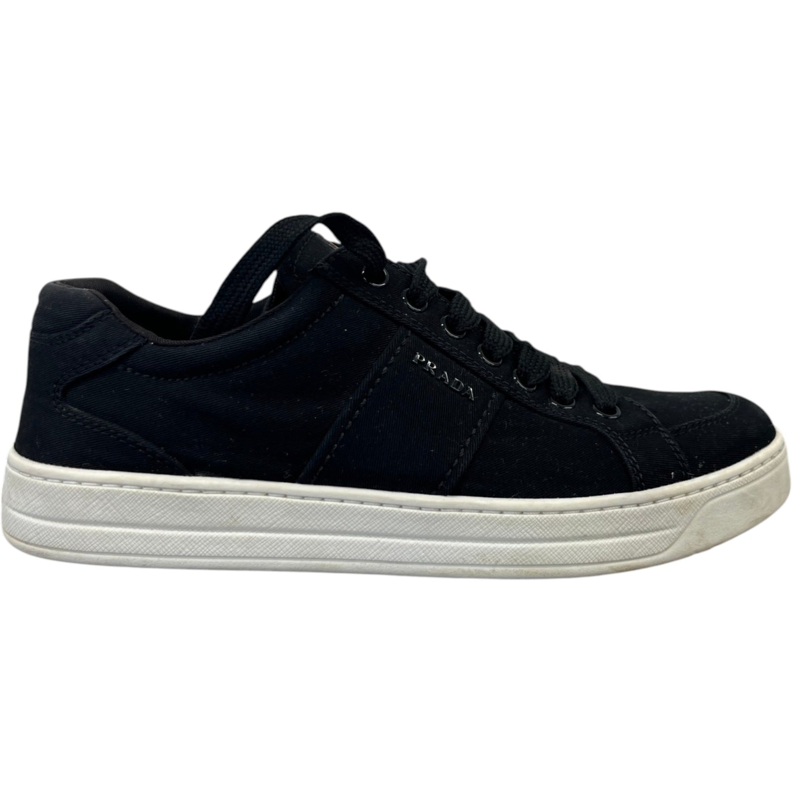 Women's Plaque Logo Low Trainers Black Size EU 37 / UK 4 - Photo 1