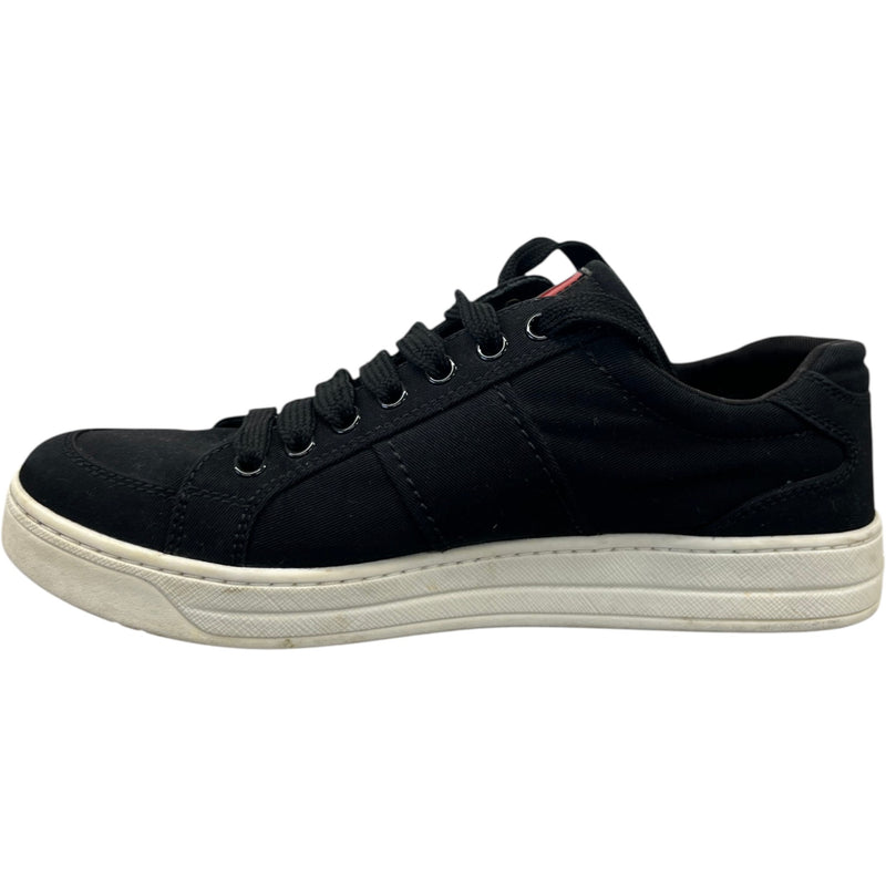 Women's Plaque Logo Low Trainers Black Size EU 37 / UK 4