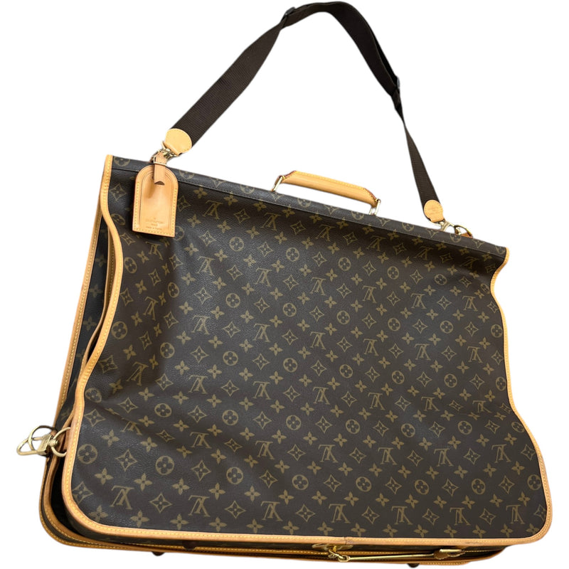Men's Monogram Garment Carrier Travel Bag Brown