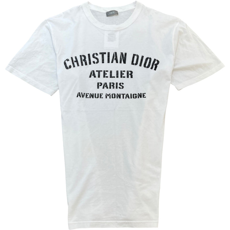 Men's Logo Print T-Shirt White Size L