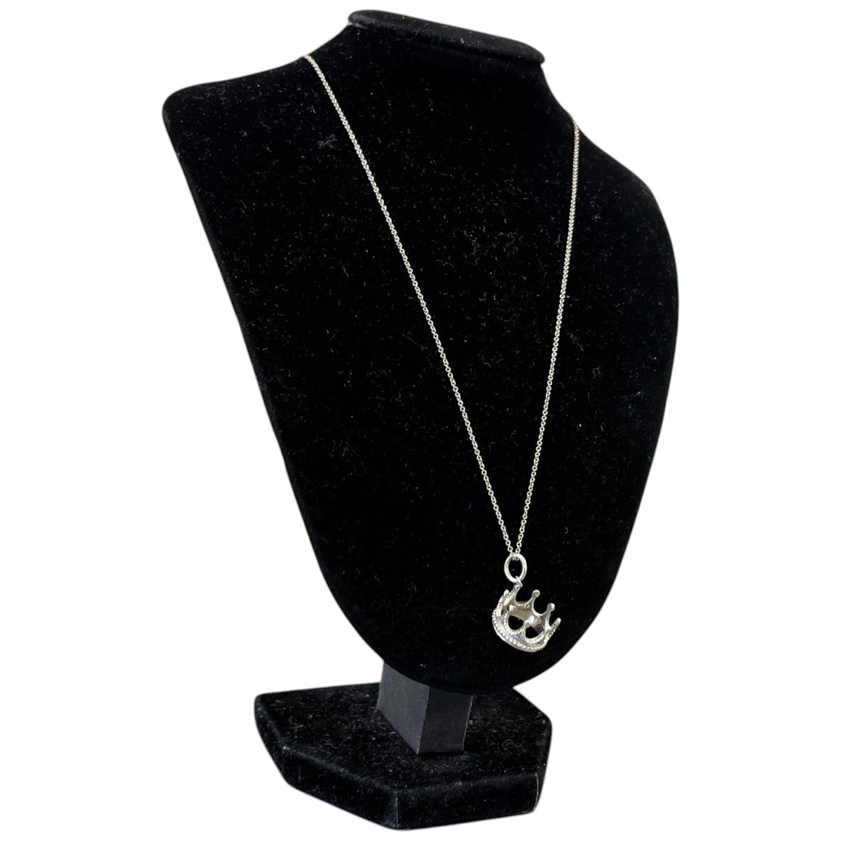 Women's Crown Pendant Necklace Silver - Photo 5