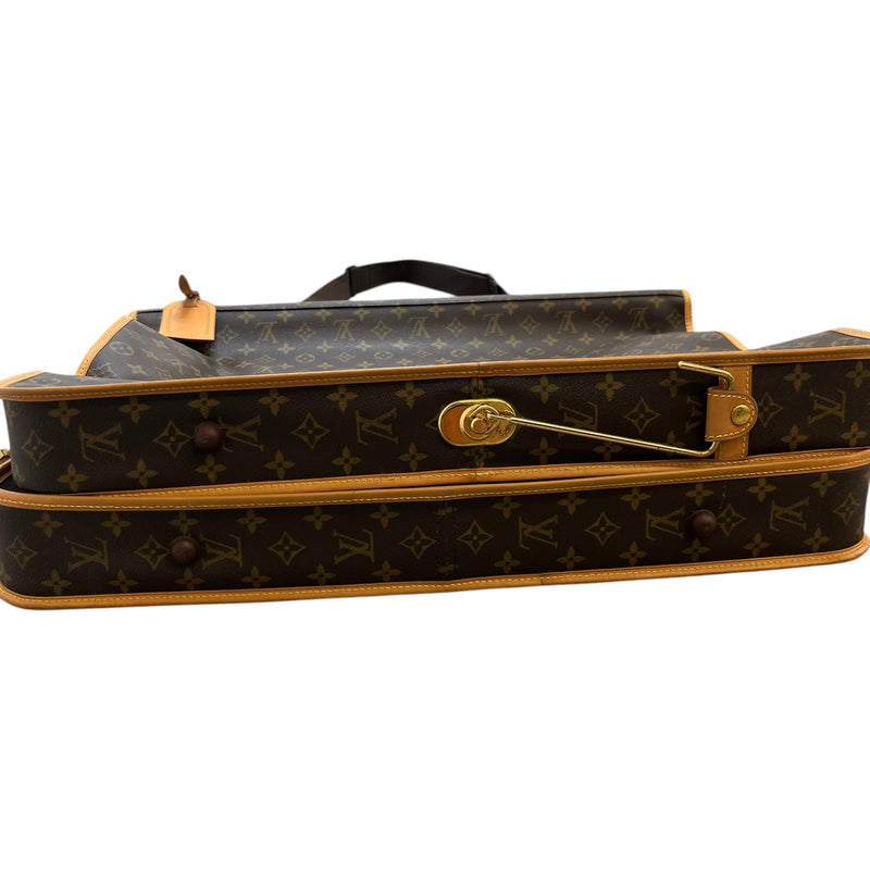 Men's Monogram Garment Carrier Travel Bag Brown