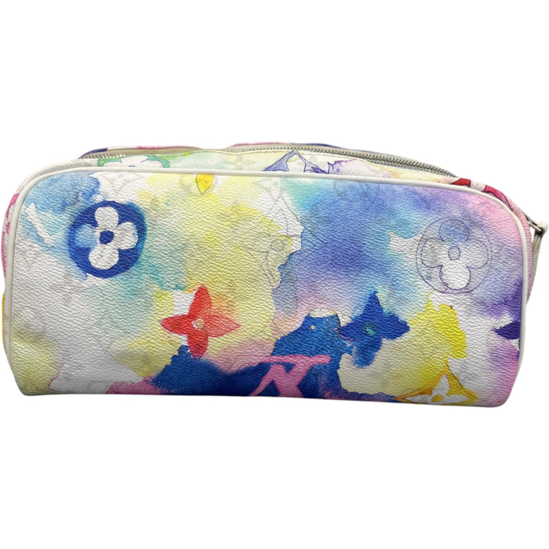 Men's Monogram Watercolour Dopp Kit Toiletry Bag White