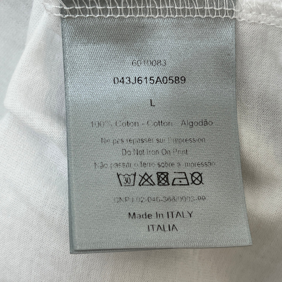 Men's Logo Print T-Shirt White Size L - Photo 6