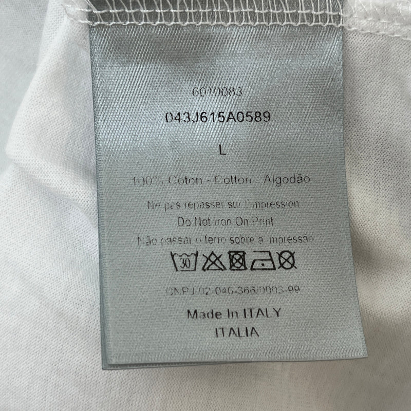Men's Logo Print T-Shirt White Size L