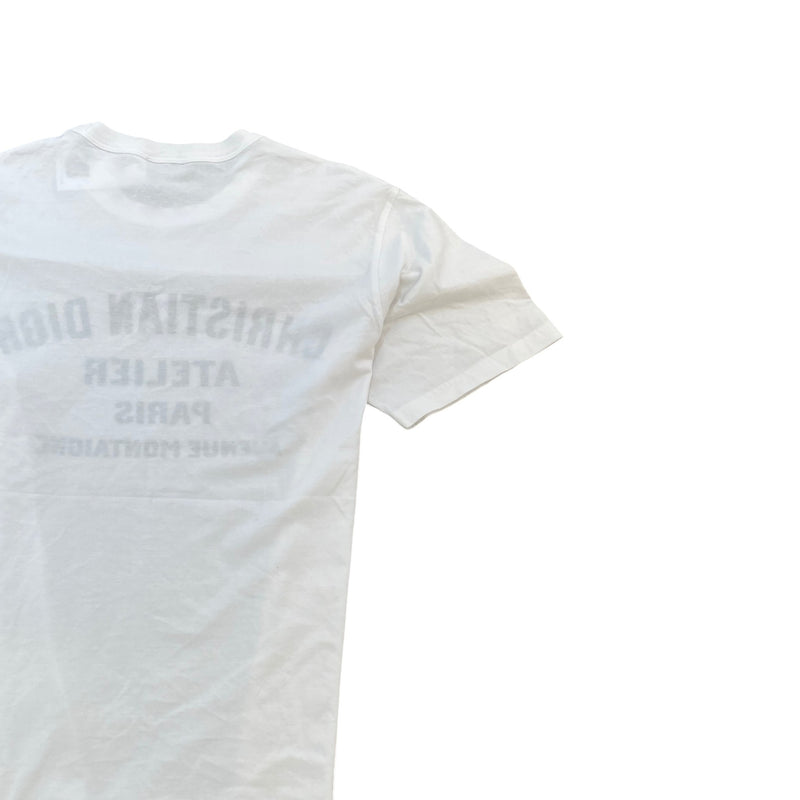 Men's Logo Print T-Shirt White Size L