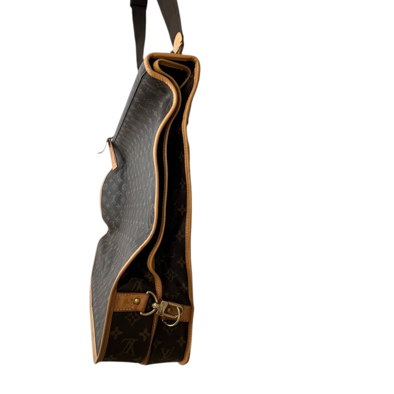Men's Monogram Garment Carrier Travel Bag Brown