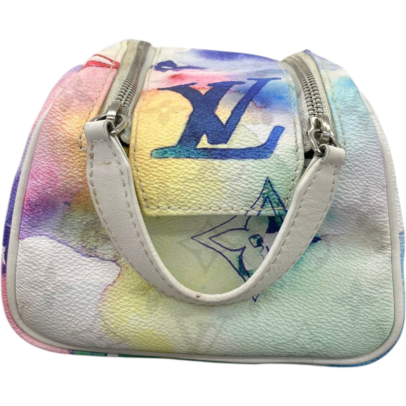 Men's Monogram Watercolour Dopp Kit Toiletry Bag White
