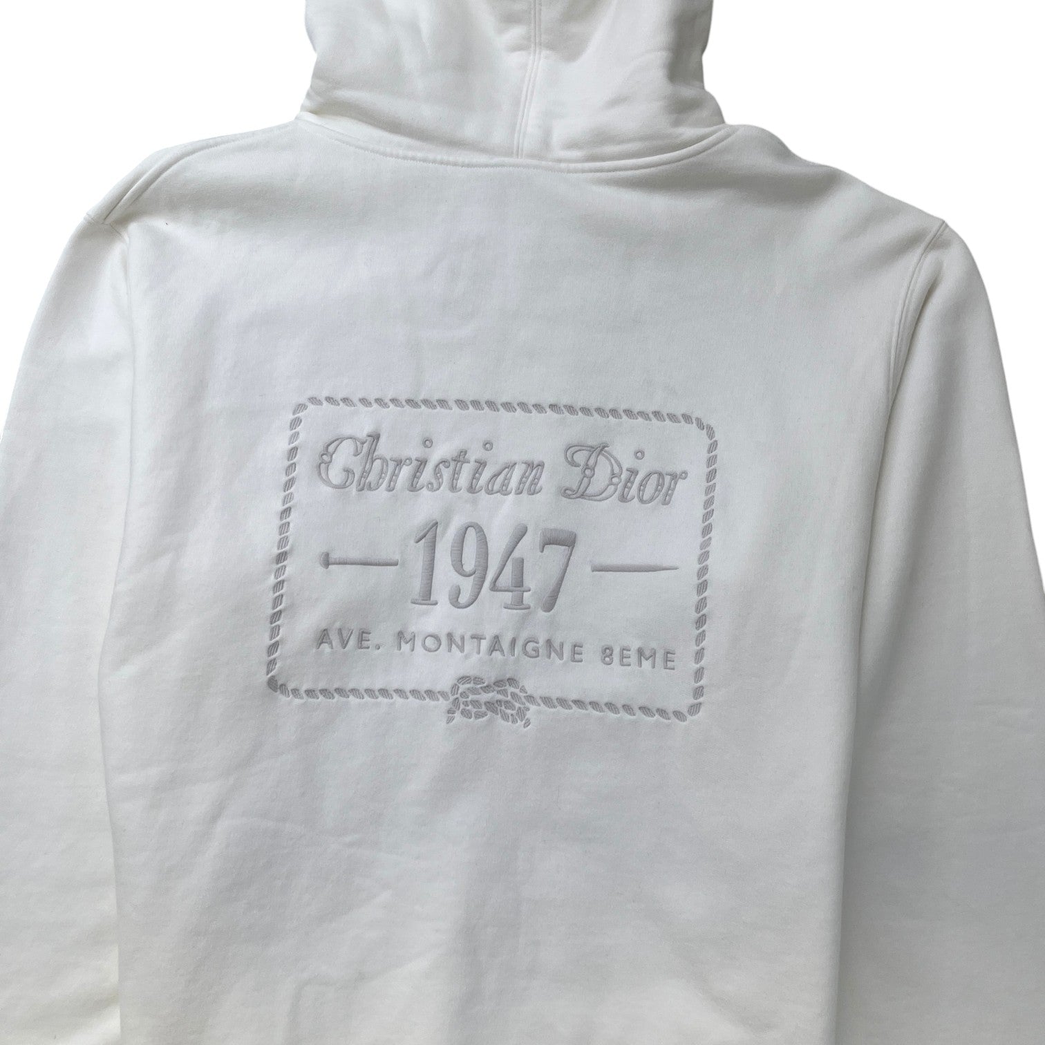 Men's 1947 Ave Montaigne Hoodie White Size XL - Photo 8