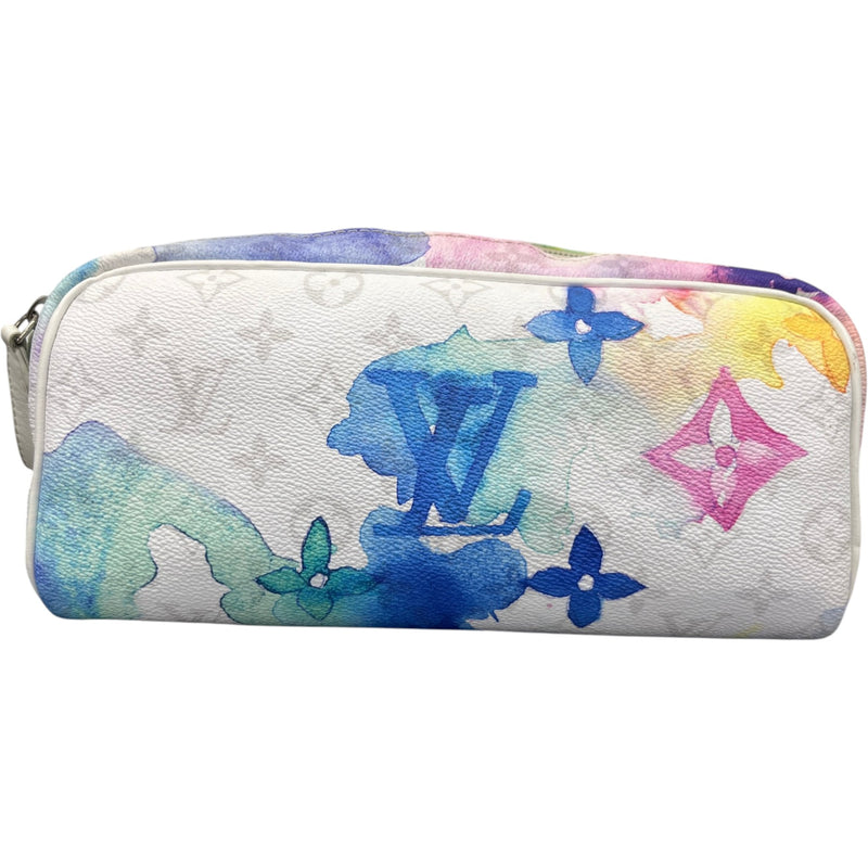 Men's Monogram Watercolour Dopp Kit Toiletry Bag White