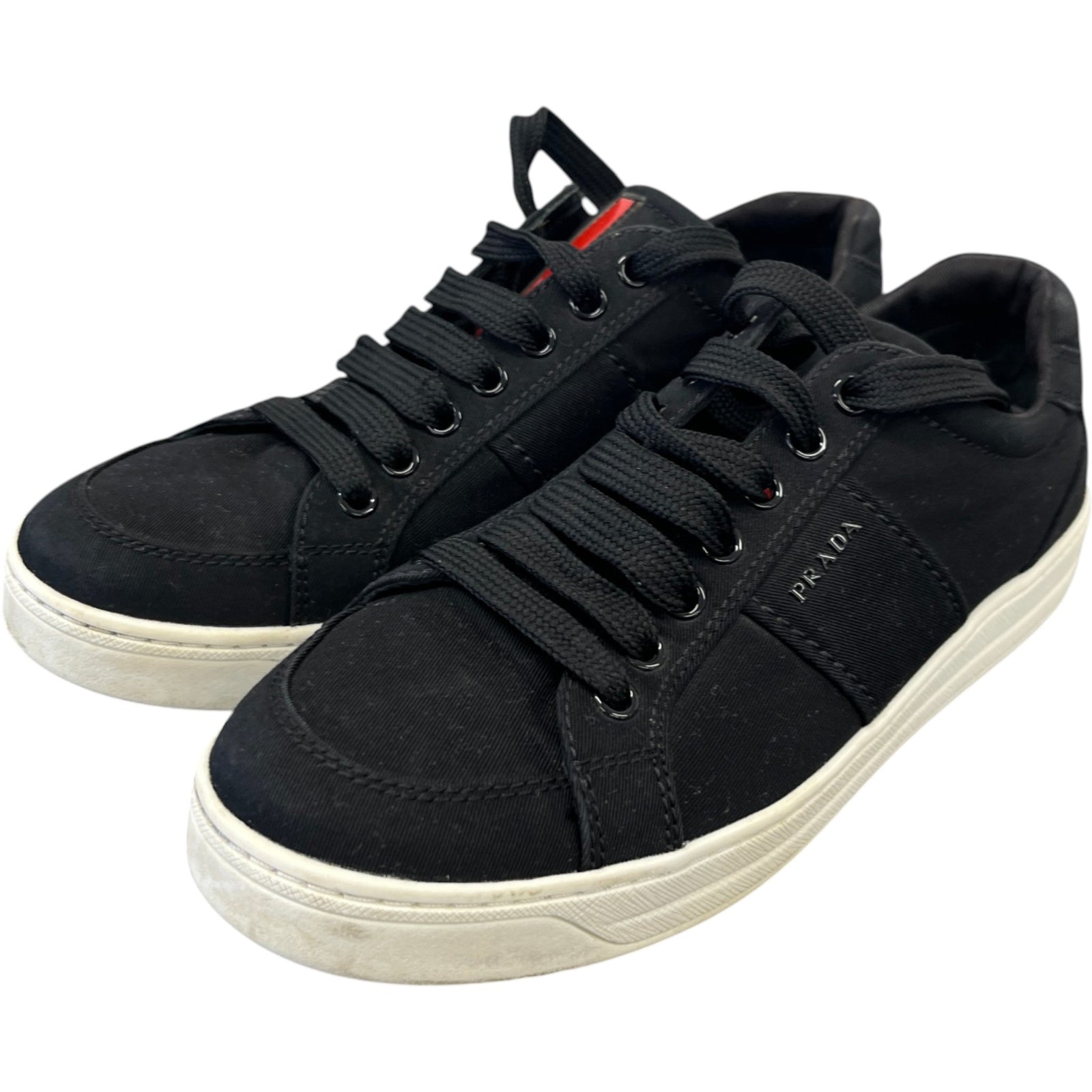 Women's Plaque Logo Low Trainers Black Size EU 37 / UK 4 - Photo 9