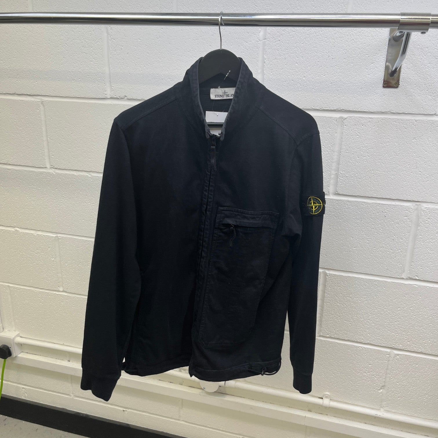 Men's Applique Logo OverShirt Black Size M - Photo 8