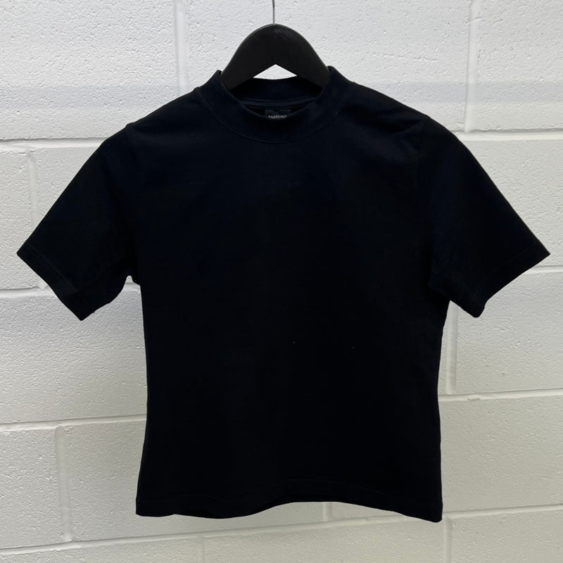 Men's Plain Cotton Shrunk Collection T-Shirt Black Size M