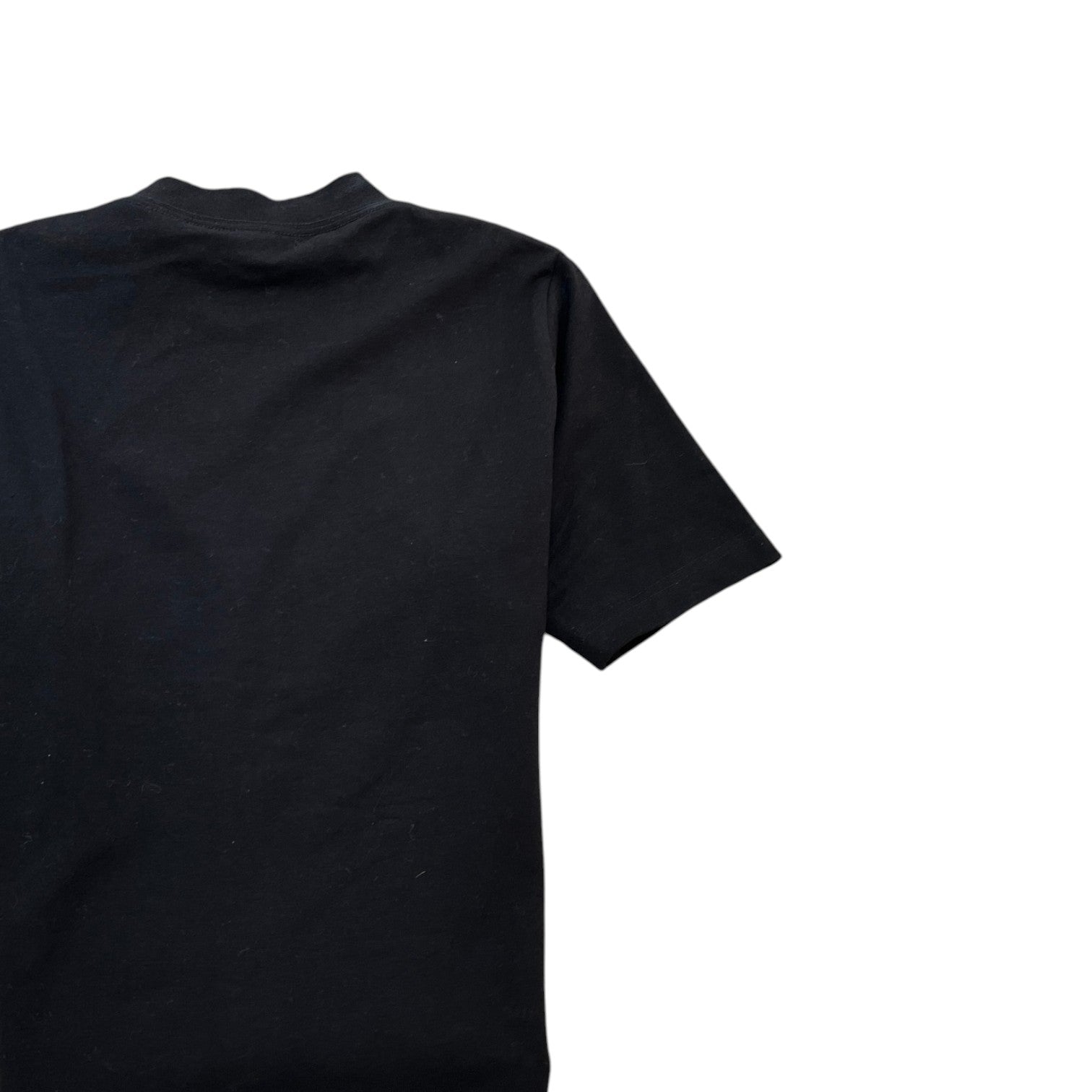 Men's Plain Cotton Shrunk Collection T-Shirt Black Size M - Photo 4