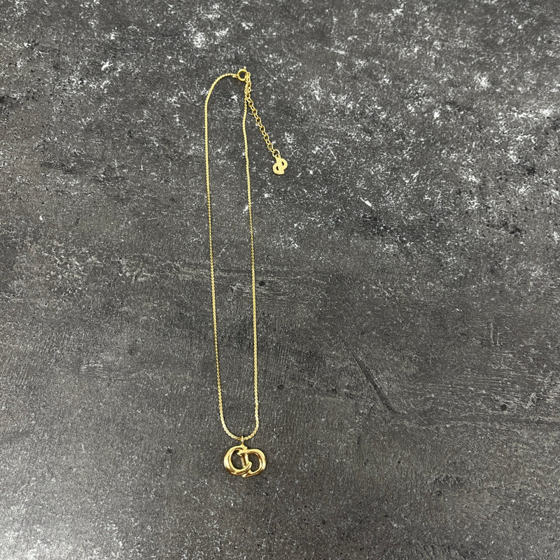 Women's CD Necklace Gold
