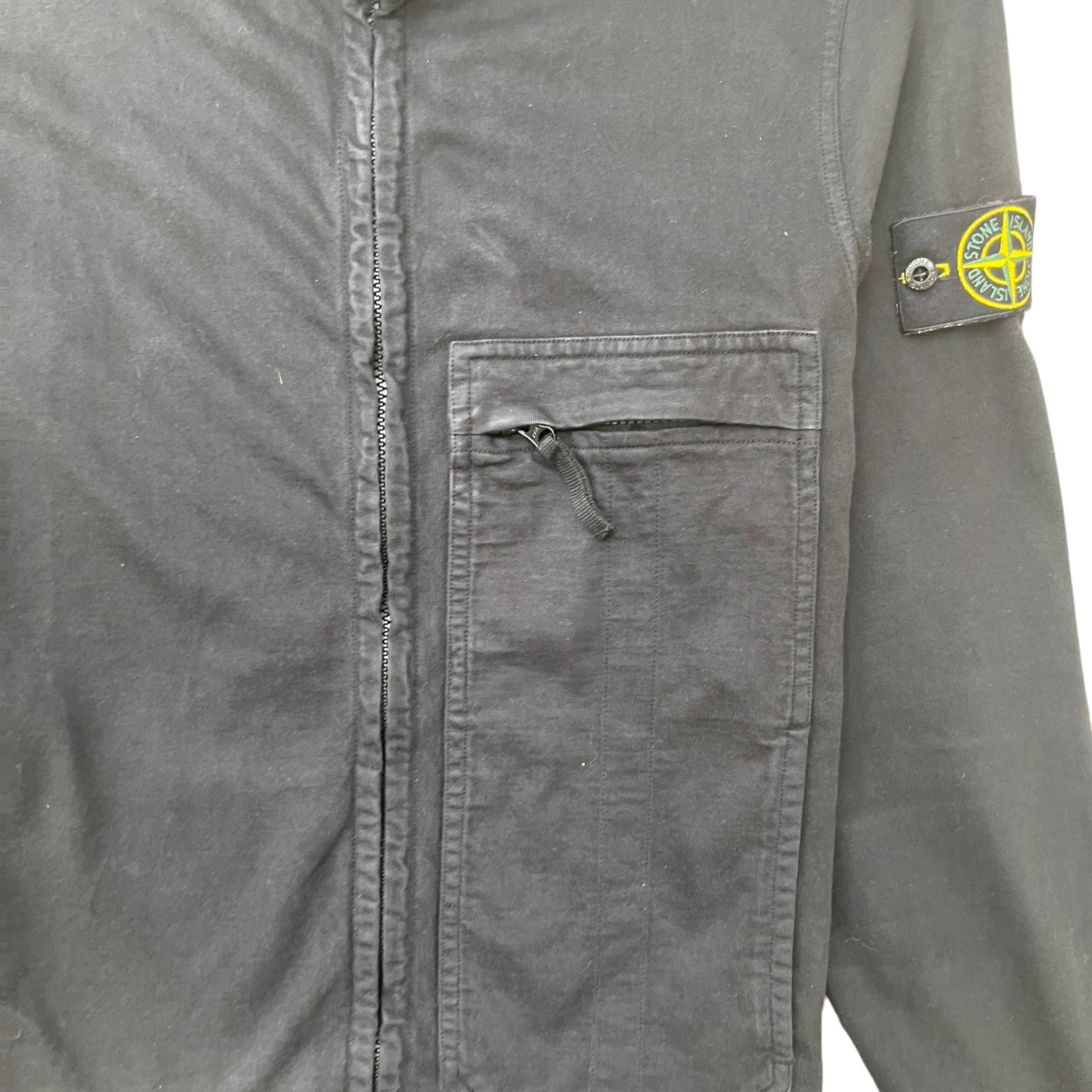 Men's Applique Logo OverShirt Black Size M - Photo 6